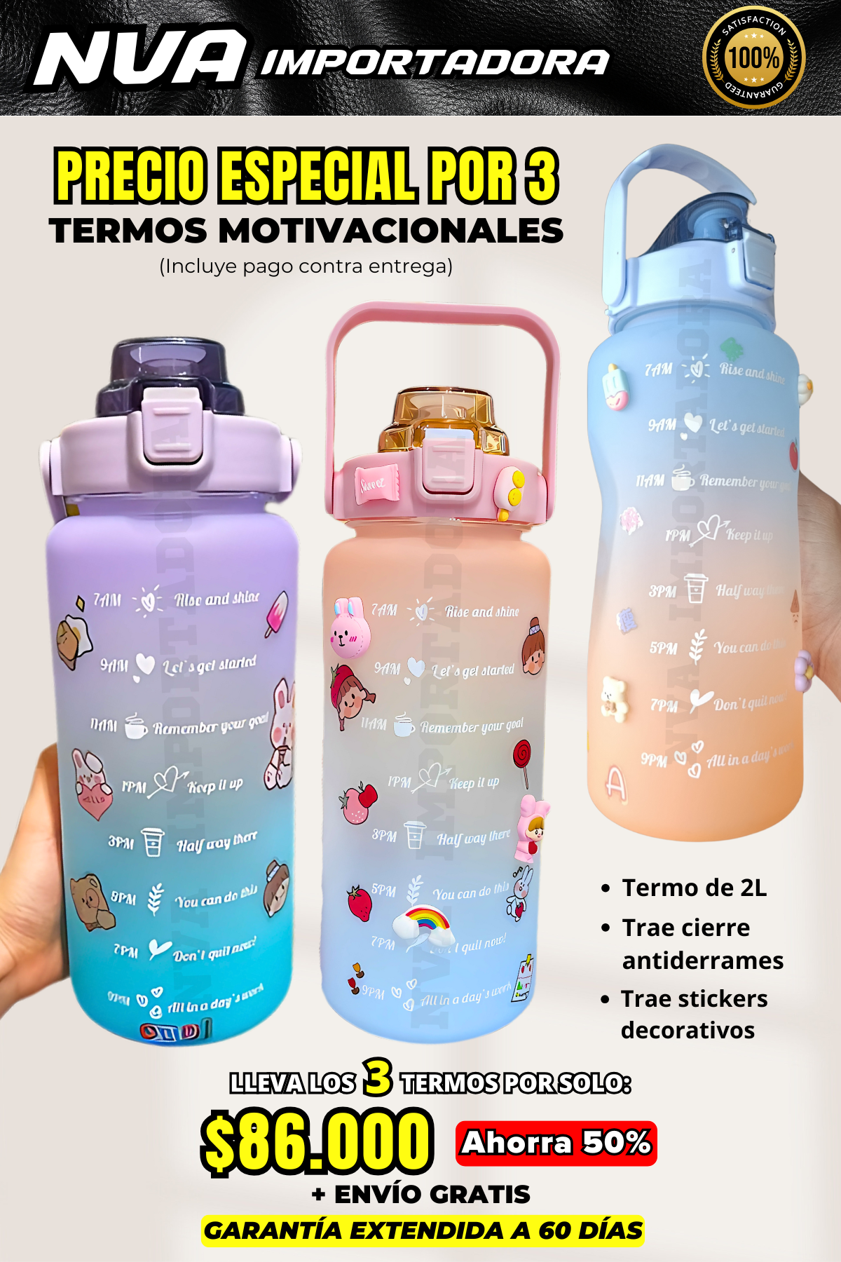 3 TERMOS MOTIVACIONALES A PRECIO ESPECIAL