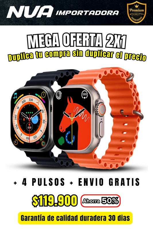 2X1 SMARTWATCH T800 ULTRA + PULSO DE OBSEQUIO