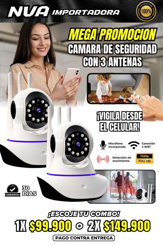 MEGA PROMOCION DE CAMARA DE SEGURIDAD DE 3 ANTENAS