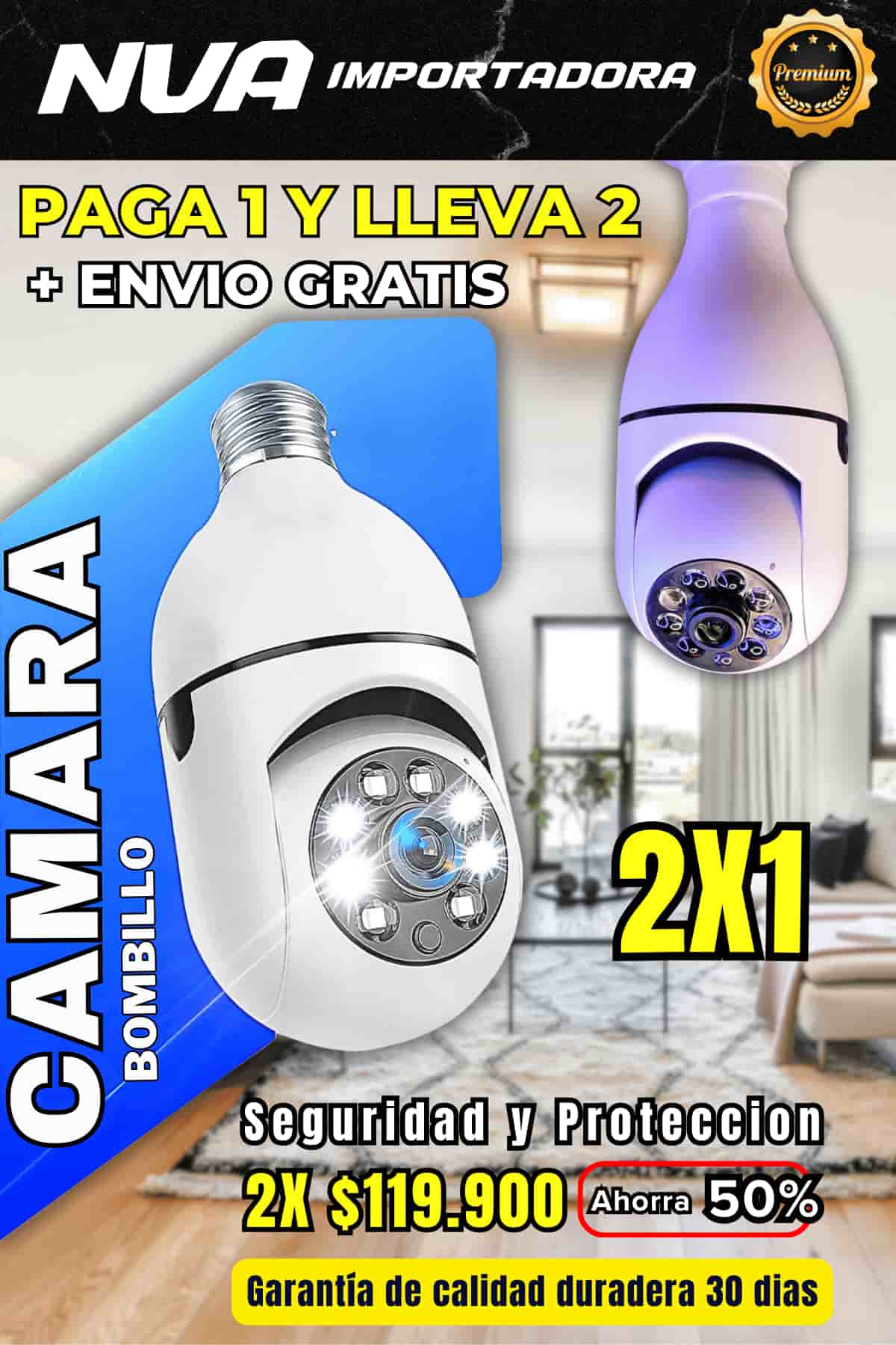 2X1 EN CÁMARA DE VIGILANCIA INTELIGENTE (V380 PRO)